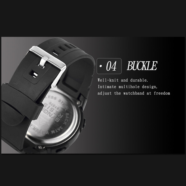 Męskie sportowe zegarki na rękę LED cyfrowe, wodoodporne do 30M z funkcją stopera - Wianko - 13