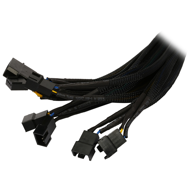 Przedłużacz kabla rozdzielacza mocy PWM do wentylatora, złącze 4 Pin Molex/SATA do 3 4 5 6 4Pin rozdzielacza wentylatora na płycie głównej - Wianko - 2