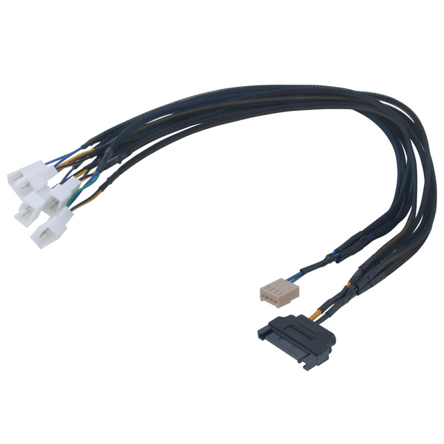 Przedłużacz kabla rozdzielacza mocy PWM do wentylatora, złącze 4 Pin Molex/SATA do 3 4 5 6 4Pin rozdzielacza wentylatora na płycie głównej - Wianko - 6