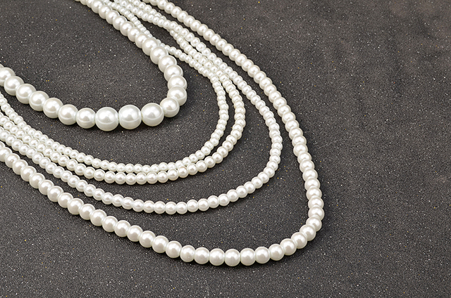 Naszyjnik ślubny UDDEIN wielowarstwowy z imitacją perły, handmade vintage z długim wisiorkiem - Wianko - 8