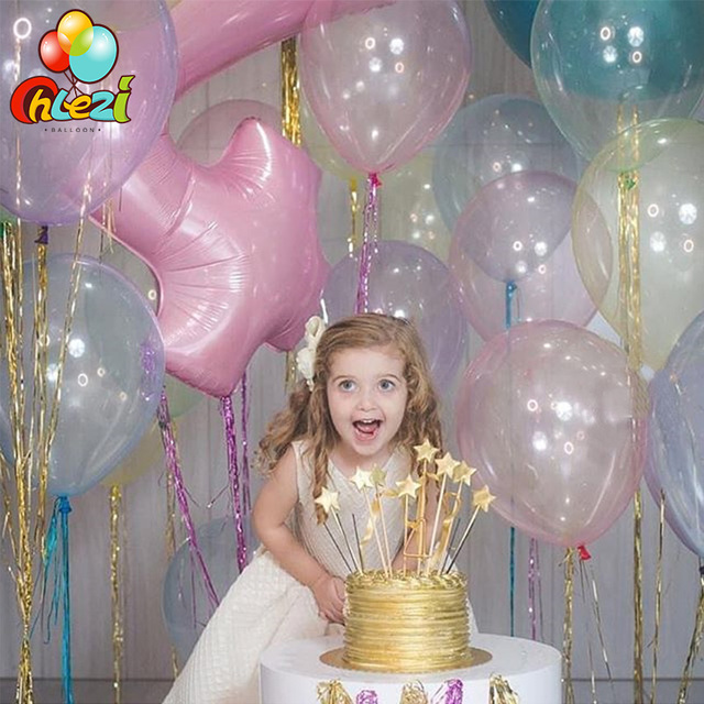 100 sztuk/partia Balony kryształowe lateksowe 10 cali - dekoracje na ślub, urodziny, Baby Shower, dla dzieci - globos balony helowe - Wianko - 1