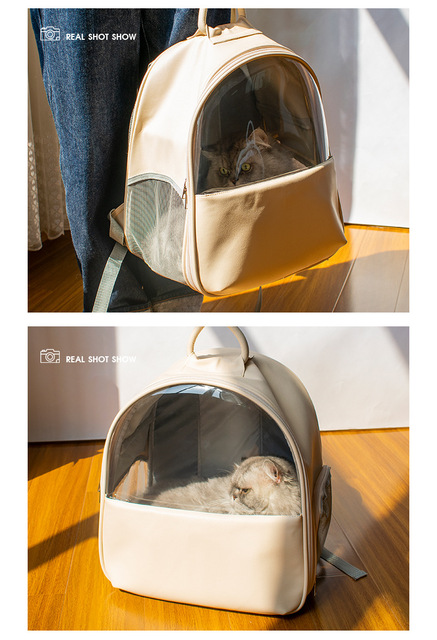 Wysokiej jakości plecak na ramię dla kota i psa - wyglądający przezroczysty nosidełko dla małych zwierząt - Wianko - 32