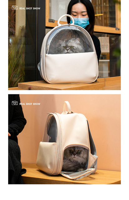 Wysokiej jakości plecak na ramię dla kota i psa - wyglądający przezroczysty nosidełko dla małych zwierząt - Wianko - 33
