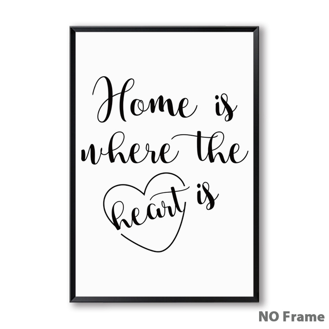 Streszczenie angielskiej frazy: Home is where the heart is na malowaniach na płótnie - dekoracja ściany domu A2, A3, A4 - Wianko - 10