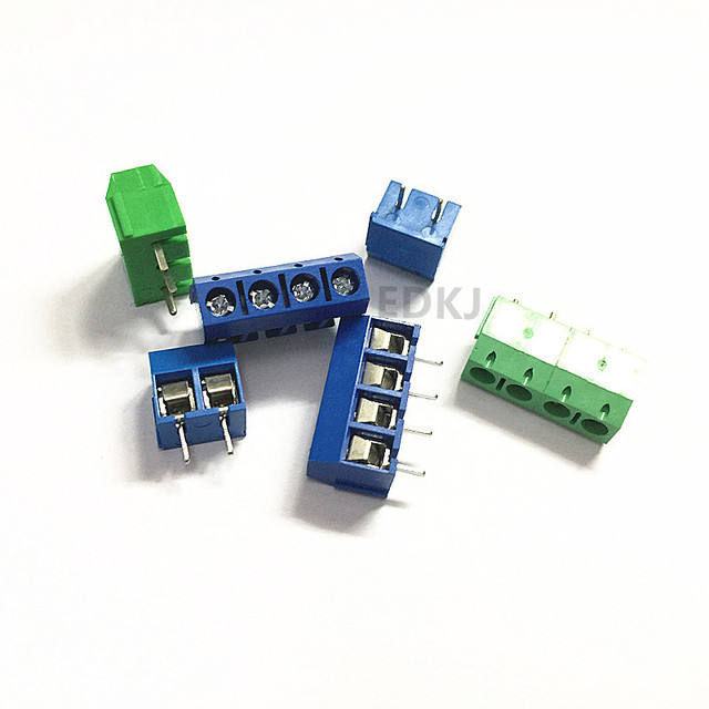 5 sztuk łączówek PCB Terminal Block KF301-5.0-2P KF301-3P KF301-4P, kolor - dużo, pitch 5.0mm, śruba, prosto pin, złącze - Wianko - 7
