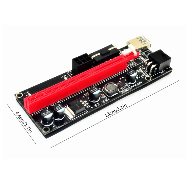 6 zestawów przejściówek PCI-E VER009S USB 3.0 - karta rozszerzenia 1X 4x 8x 16x, adapter zasilania SATA 15pin do kabla zasilającego 6-pin BTC ETH mining - Wianko - 11