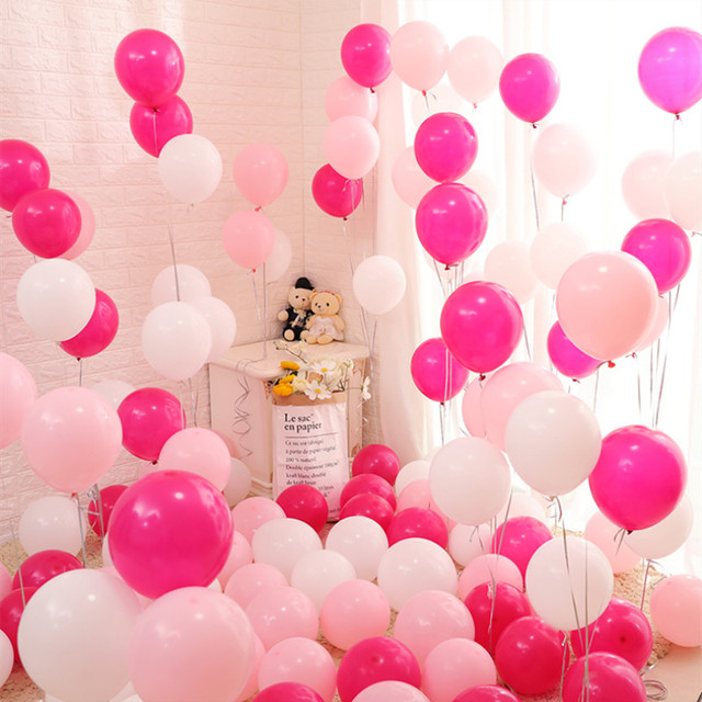 Lateksowe balony matowe Baby Pink White 20/30/50 sztuk - idealne dekoracje ślubne i urodzinowe - Wianko - 2