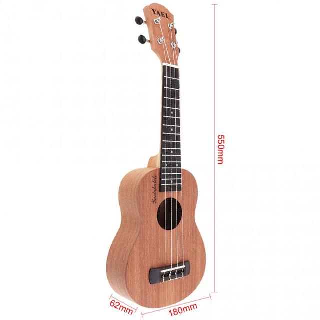 Koncertowe ukulele hawajskie z drewna mahoniowego - 21 Cal/23 Cal/26 Cal, 4 strunowa gitara, idealna na prezent na urodziny i Boże Narodzenie - Wianko - 12