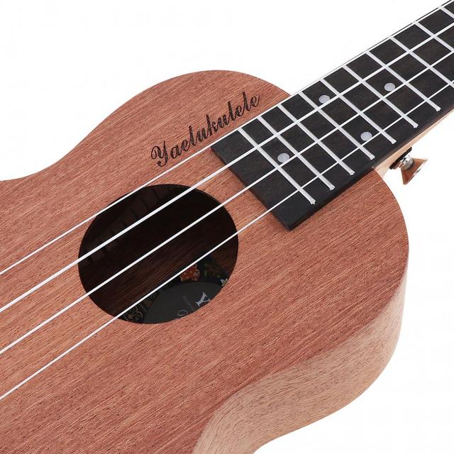 Koncertowe ukulele hawajskie z drewna mahoniowego - 21 Cal/23 Cal/26 Cal, 4 strunowa gitara, idealna na prezent na urodziny i Boże Narodzenie - Wianko - 10