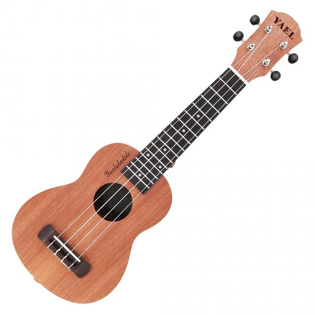 Koncertowe ukulele hawajskie z drewna mahoniowego - 21 Cal/23 Cal/26 Cal, 4 strunowa gitara, idealna na prezent na urodziny i Boże Narodzenie - Wianko - 3