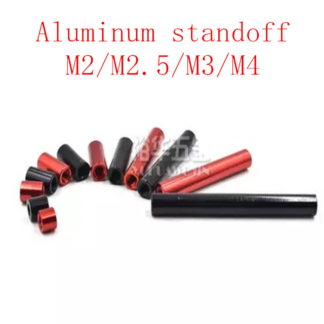 Okrągłe pręty dystansowe z aluminium M2-M4, 5-10 sztuk/partia do multirotorów RC - Wianko - 1