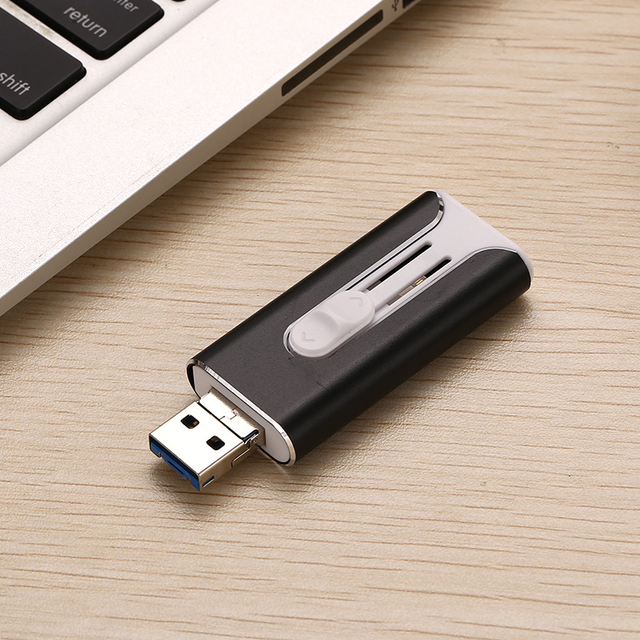 USB 3.0 Flash Stick 3w1 złącze typu B dla iPhone/Android Pen Drive 256 GB 128 GB 64 GB 32 GB 16 GB - Wianko - 8