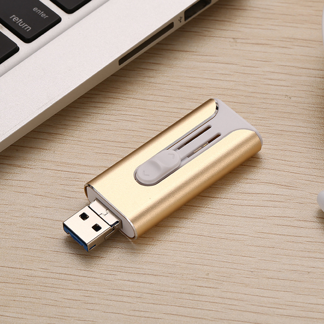 USB 3.0 Flash Stick 3w1 złącze typu B dla iPhone/Android Pen Drive 256 GB 128 GB 64 GB 32 GB 16 GB - Wianko - 12