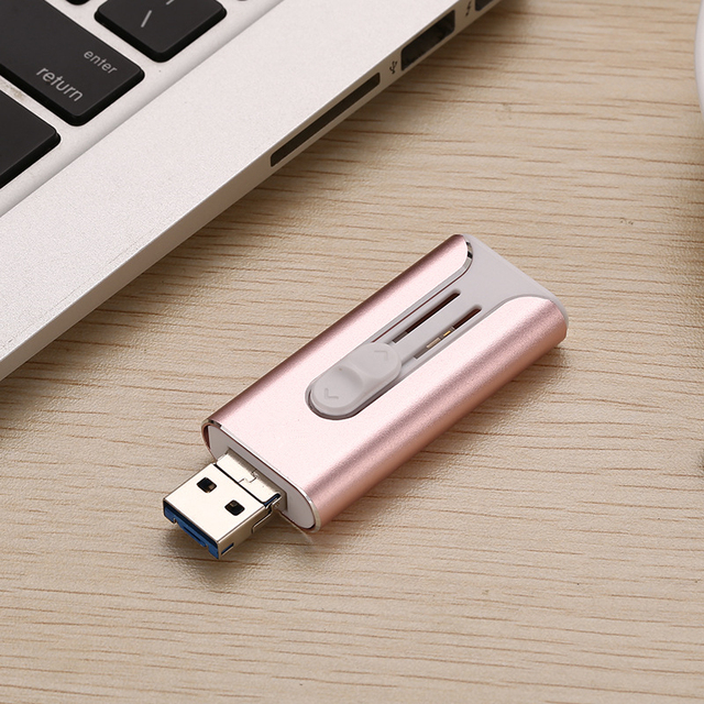 USB 3.0 Flash Stick 3w1 złącze typu B dla iPhone/Android Pen Drive 256 GB 128 GB 64 GB 32 GB 16 GB - Wianko - 9