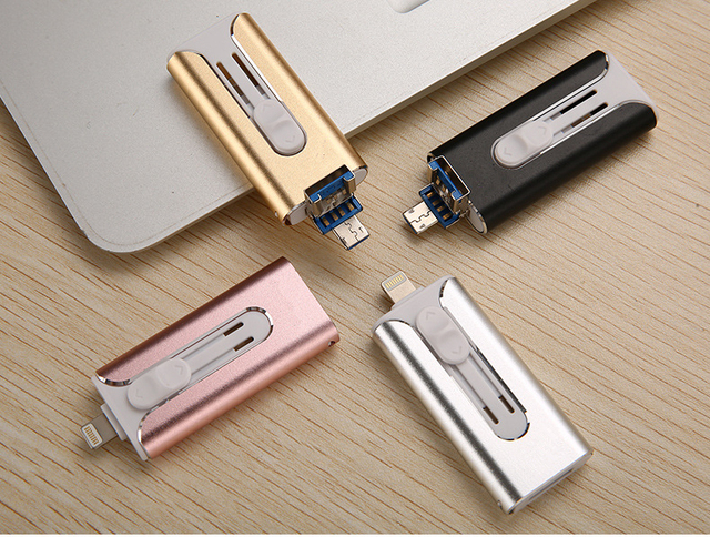 USB 3.0 Flash Stick 3w1 złącze typu B dla iPhone/Android Pen Drive 256 GB 128 GB 64 GB 32 GB 16 GB - Wianko - 6