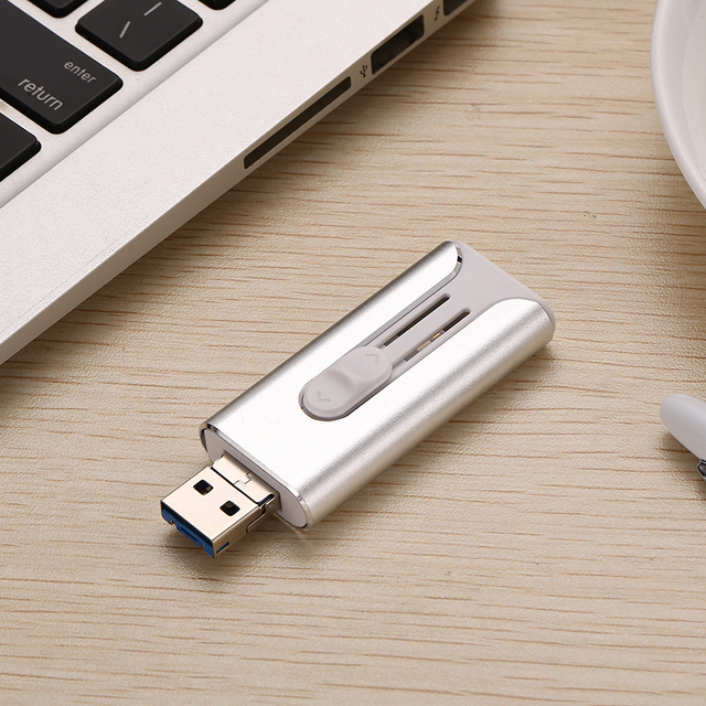 USB 3.0 Flash Stick 3w1 złącze typu B dla iPhone/Android Pen Drive 256 GB 128 GB 64 GB 32 GB 16 GB - Wianko - 11