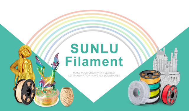 Wysokiej jakości SUNLU PLA 1.75mm Filament 1KG dla drukarki 3D, dokładność +/- 0.02mm - Wianko - 3