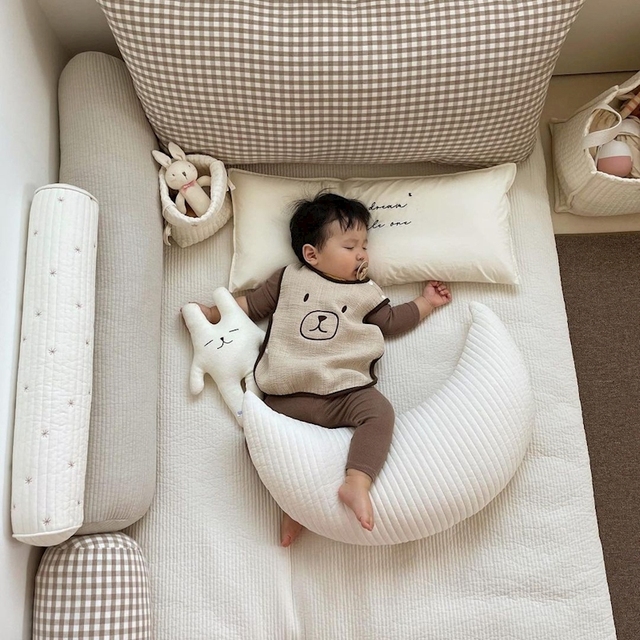 Poduszka dla noworodka pikowana z koreańskiej bawełny w kształcie niedźwiedzia - Wianko - 4
