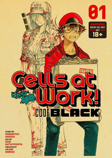 Plakat Retro Anime komórki w pracy - ścienka salonu i sypialni - Wianko - 31