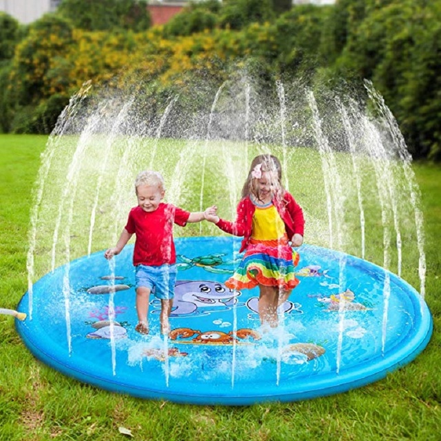 Mata wodna nadmuchiwana dla dzieci - poduszka z wodą w sprayu do zabaw na zewnątrz - Wianko - 2