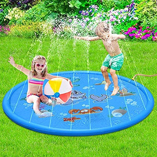 Mata wodna nadmuchiwana dla dzieci - poduszka z wodą w sprayu do zabaw na zewnątrz - Wianko - 1
