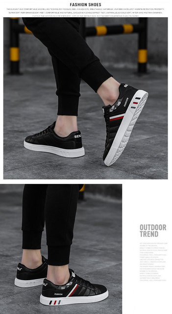 2021 nowe męskie buty deskorolkowe - Trend Casual s, oddychające, mały rozmiar, biały kolor, wykonane ze skóry - Wianko - 18