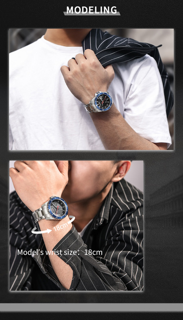 Nowy NAVIFORCE męski zegarek sportowy z kalendarzem, wodoodporny, stal nierdzewna pasek, świetliste wskazówki - Wianko - 8