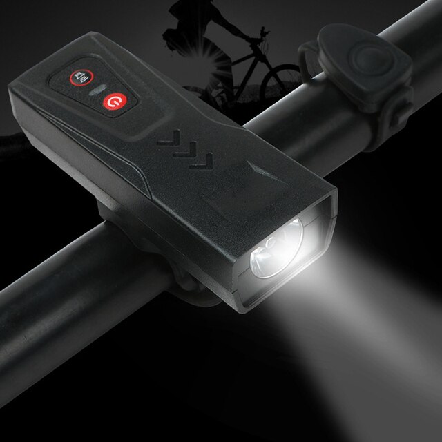 Zestaw oświetlenia i klaksonu rowerowego LED do montażu na przednim kole - wodoodporny i zasilany przez port USB - Wianko - 5