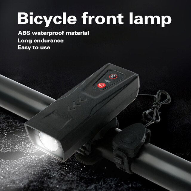 Zestaw oświetlenia i klaksonu rowerowego LED do montażu na przednim kole - wodoodporny i zasilany przez port USB - Wianko - 2