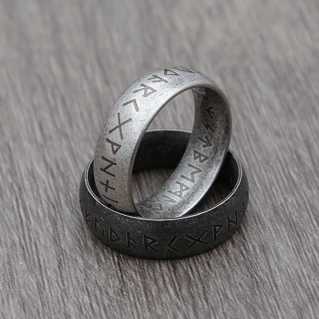 Pierścień Rune Viking Nordic Odin ze stali nierdzewnej - moda dla mężczyzn i kobiet - Wianko - 17
