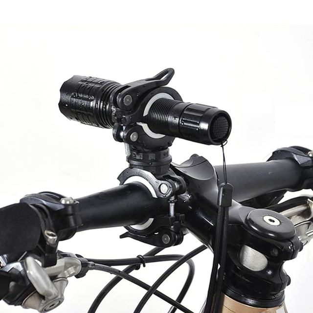 Obrotowy uchwyt na latarkę rowerową - stojak zaciskowy do montażu na rowerze z możliwością obracania o 360 stopni, kompatybilny z latarkami LED - Wianko - 5