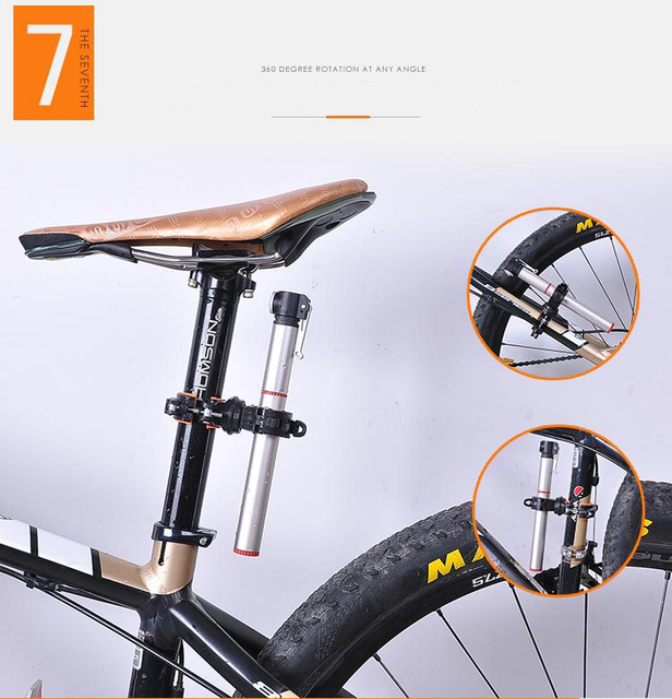 Obrotowy uchwyt na latarkę rowerową - stojak zaciskowy do montażu na rowerze z możliwością obracania o 360 stopni, kompatybilny z latarkami LED - Wianko - 9