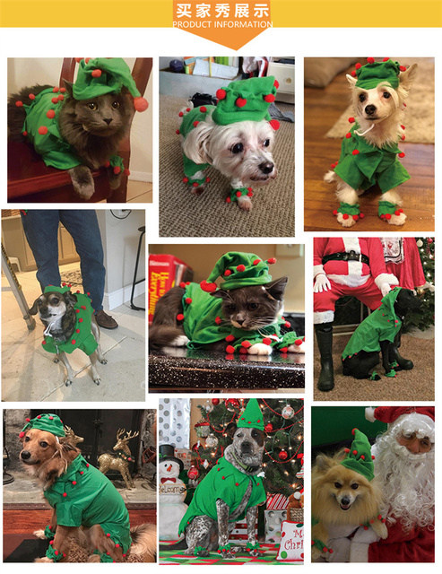 Nowe ubrania dla zwierząt - zestaw Boże Narodzenie: ubrania i stroje dla psów i kotów w stylu Cosplay - Wianko - 4