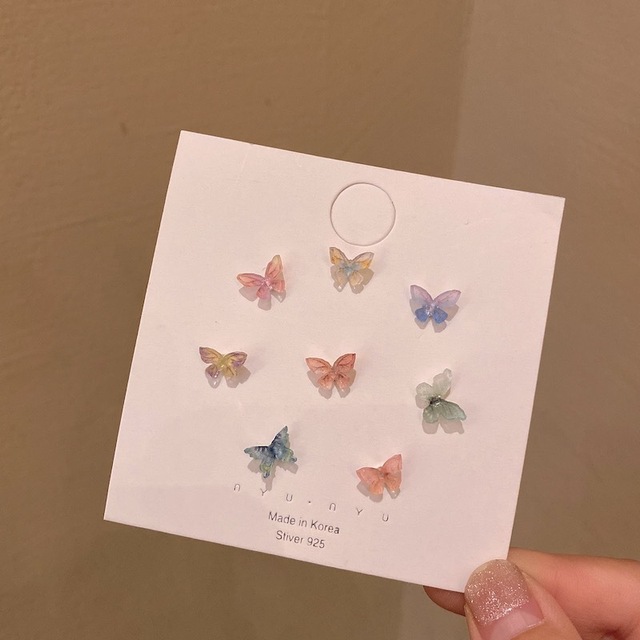 Kolczyki motylkowe dla kobiet - nowa kolekcja 2021 - koreański styl, elegancja i urok - Wianko - 1