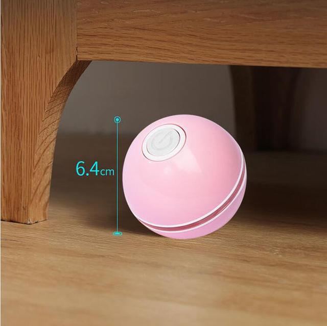 Automatycznie obracająca elektryczna piłka interaktywna dla kota z ładowaniem USB i świetlnym LED - Wianko - 9