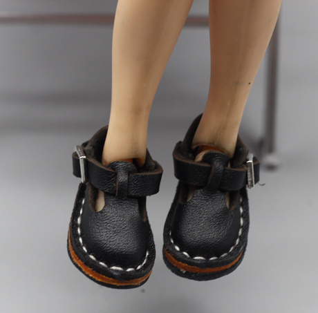 Skórzane buty dla lalek mini 1/6 1/8 30cm Blyths 3.7*1.6cm - Wianko - 4
