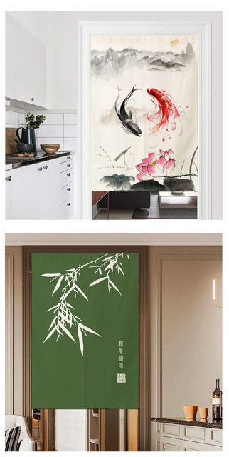 Japońska zasłona Noren do drzwi - moda wejście ekran pokój partycji kuchnia sushi restauracja - Wianko - 6