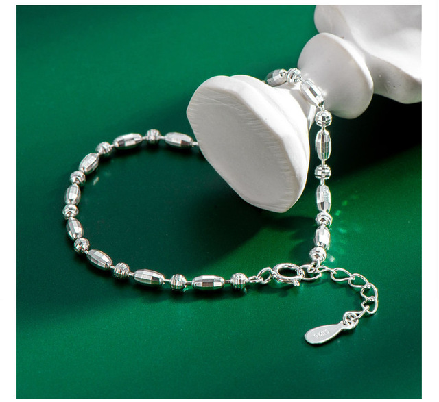 Bransoletka S925 Sterling Silver z flash cięciami oliwy z oliwek perła, koreańska serie luksusowej biżuterii - Wianko - 3