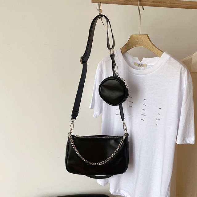 Luksusowa torebka na ramię typu Messenger 3 w 1 - projektanta, telefonu i kopertówki ze skóry PU - Wianko - 9