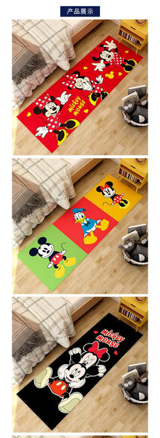 Dywaniki z nadrukiem Mickey Disney dla dzieci do sypialni i salonu - Wianko - 1