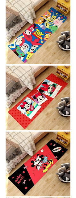 Dywaniki z nadrukiem Mickey Disney dla dzieci do sypialni i salonu - Wianko - 6