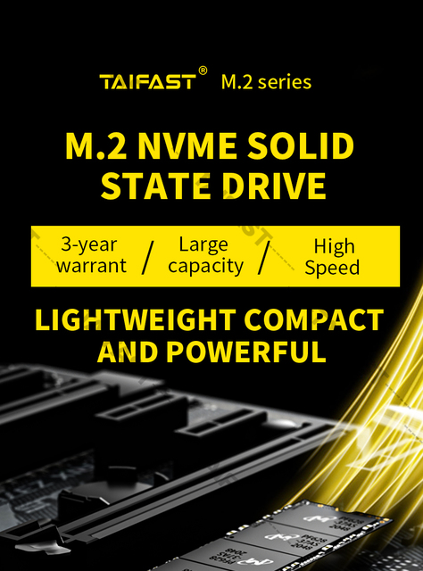 TAIFAST SSD M2 100% oryginalny, 256GB/512GB/1TB NVMe, M.2 2280 - wbudowany dysk SSD 128GB - Wianko - 2