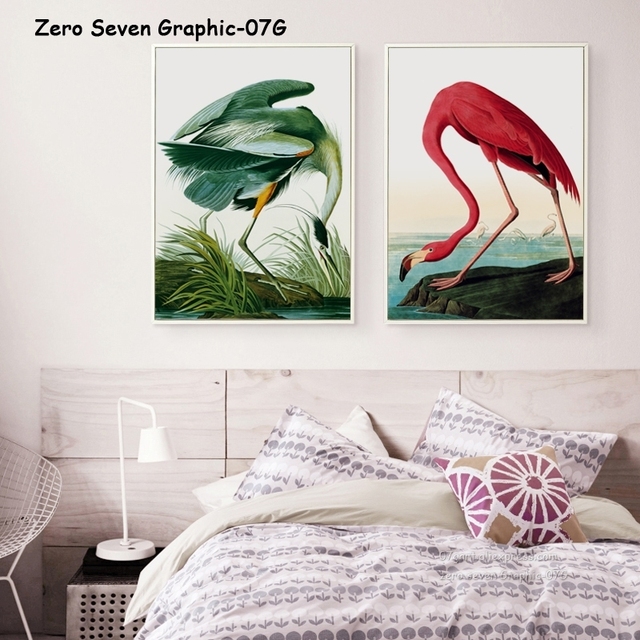 Nordyckie zwierzę ptak Flamingo – obraz drukowany na płótnie A4/A3 do salonu, sypialni. Dekoracja ścienna domu - Wianko - 8