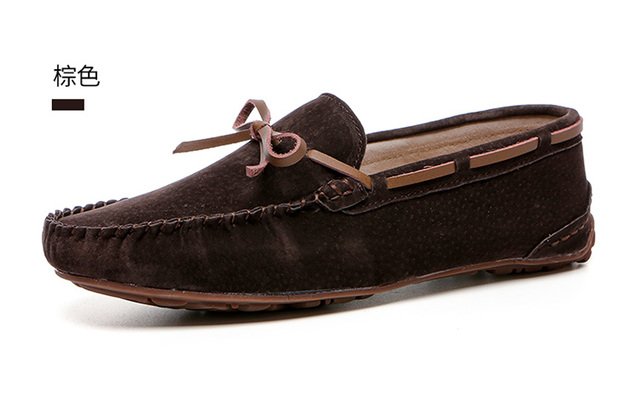 Męskie mokasyny Penny - płaskie, wsuwane, zamszowe, wygodne, klasyczne buty na co dzień - Wianko - 22