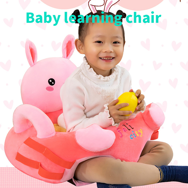 Fotel dziecięcy do nauki siedzenia Cartoon Baby na wygodnej i bezpiecznej antypoślizgowej sofie pluszowej z zabawkami - Wianko - 8