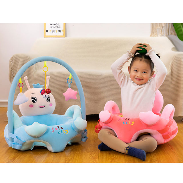 Fotel dziecięcy do nauki siedzenia Cartoon Baby na wygodnej i bezpiecznej antypoślizgowej sofie pluszowej z zabawkami - Wianko - 3