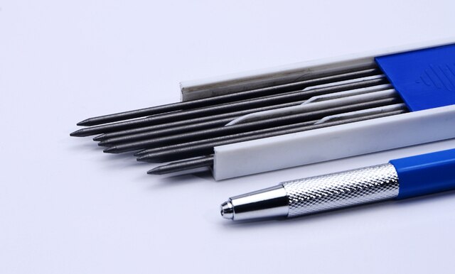 Zestaw 12 metalowych ołówków mechanicznych 2.0 mm z uchwytem na przewód do szkicowania - Wianko - 9