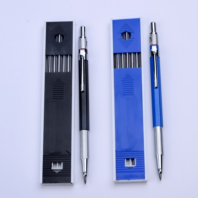 Zestaw 12 metalowych ołówków mechanicznych 2.0 mm z uchwytem na przewód do szkicowania - Wianko - 1