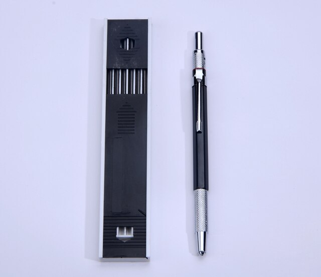 Zestaw 12 metalowych ołówków mechanicznych 2.0 mm z uchwytem na przewód do szkicowania - Wianko - 7