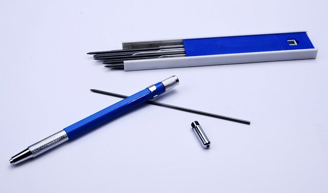Zestaw 12 metalowych ołówków mechanicznych 2.0 mm z uchwytem na przewód do szkicowania - Wianko - 8